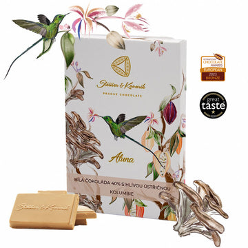 Aluna - White Chocolate 40% with Oyster Mushrooms, 70g
