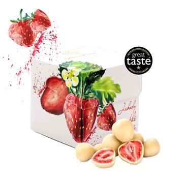 Freeze-dried Strawberries in White Chocolate, dragees, 110 g