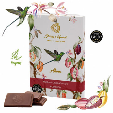 Aluna - Organic Dark Chocolate Bean to Bar 66%. Chocolate bar 70 g.