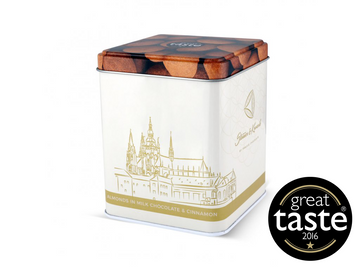 Almonds in milk chocolate with cinnamon, 200 g dragees