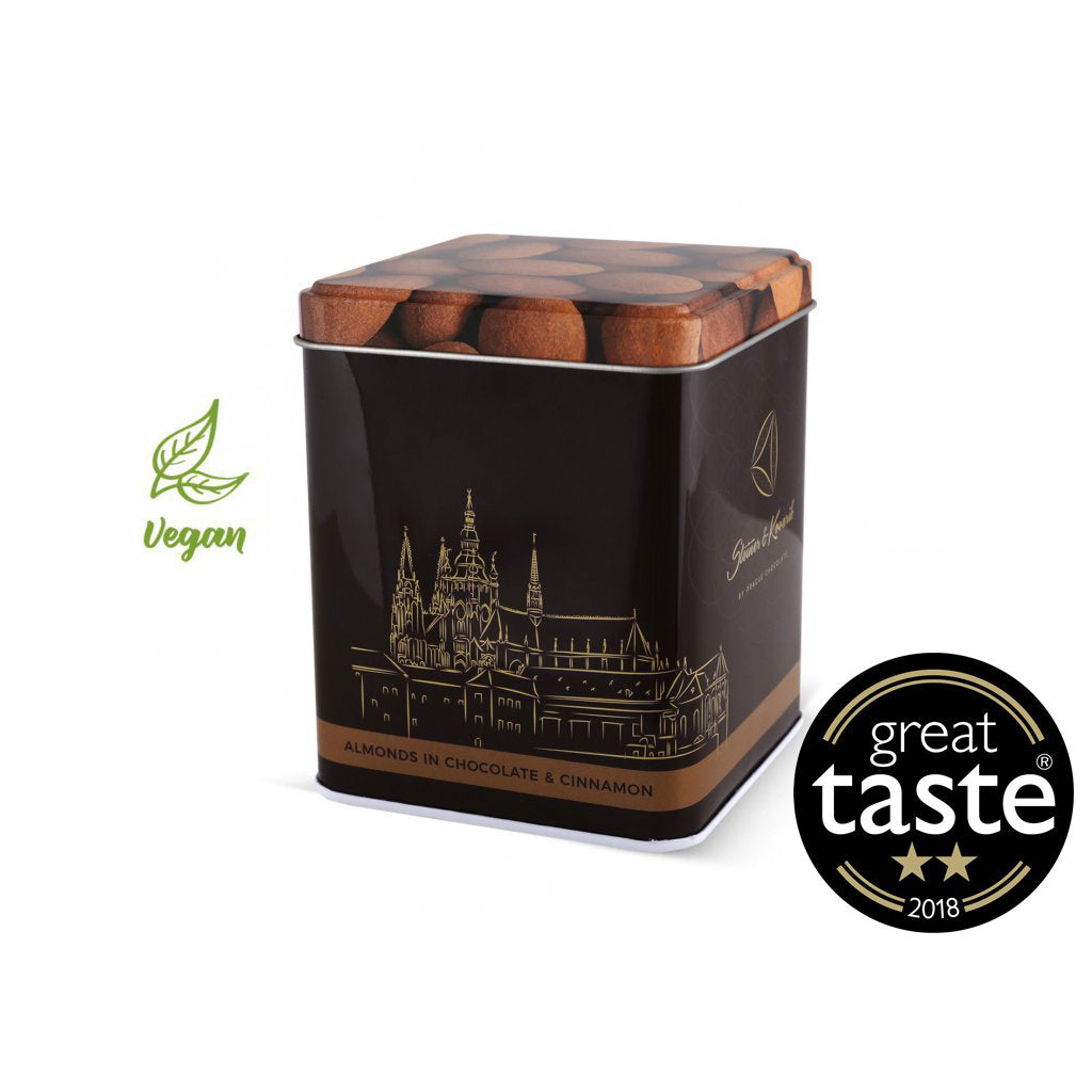 Almonds in Dark Chocolate with Cinnamon, 200 g dragees