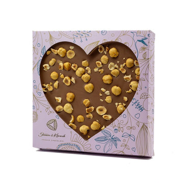 Milk chocolate heart with hazelnuts Piemonte, 200g