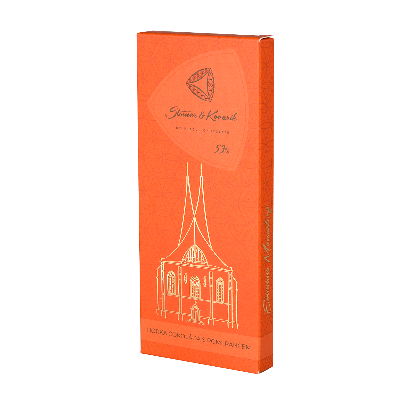 Dark Chocolate with Candied Orange Peel. Chocolate bar 45 g