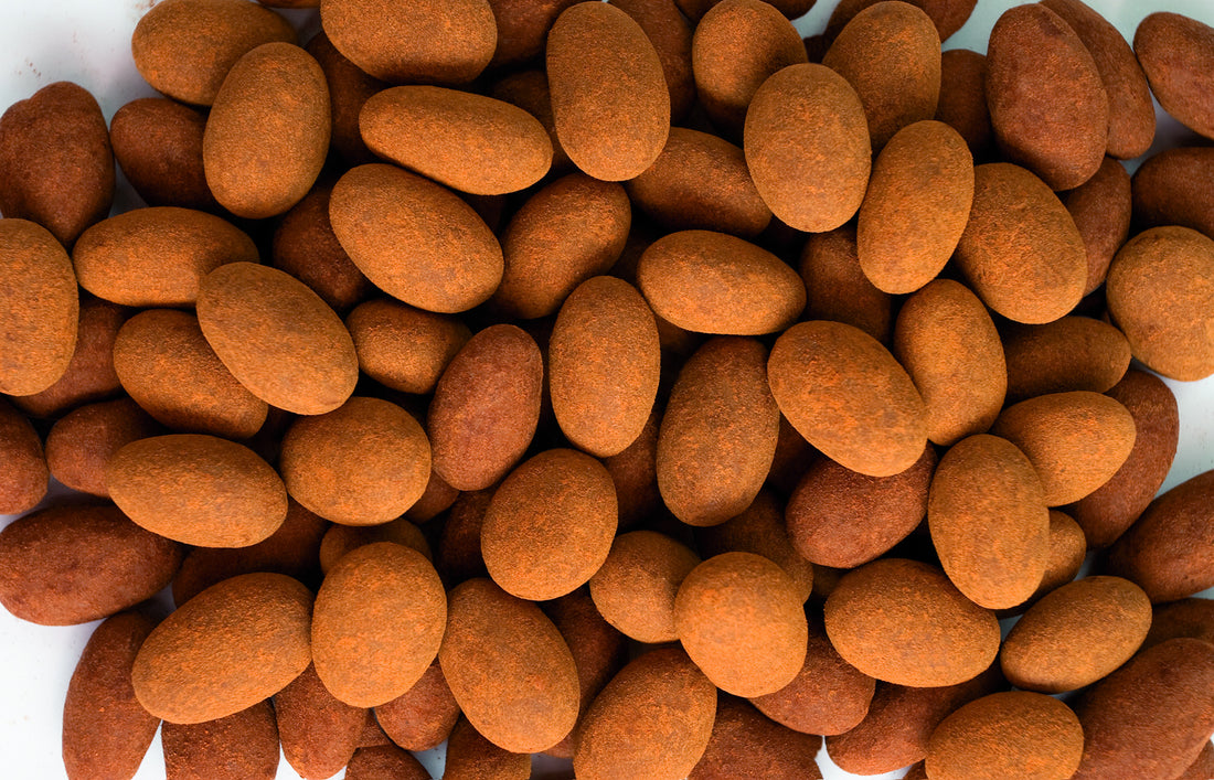 Almonds in Dark Chocolate with Cinnamon, 130 g dragees