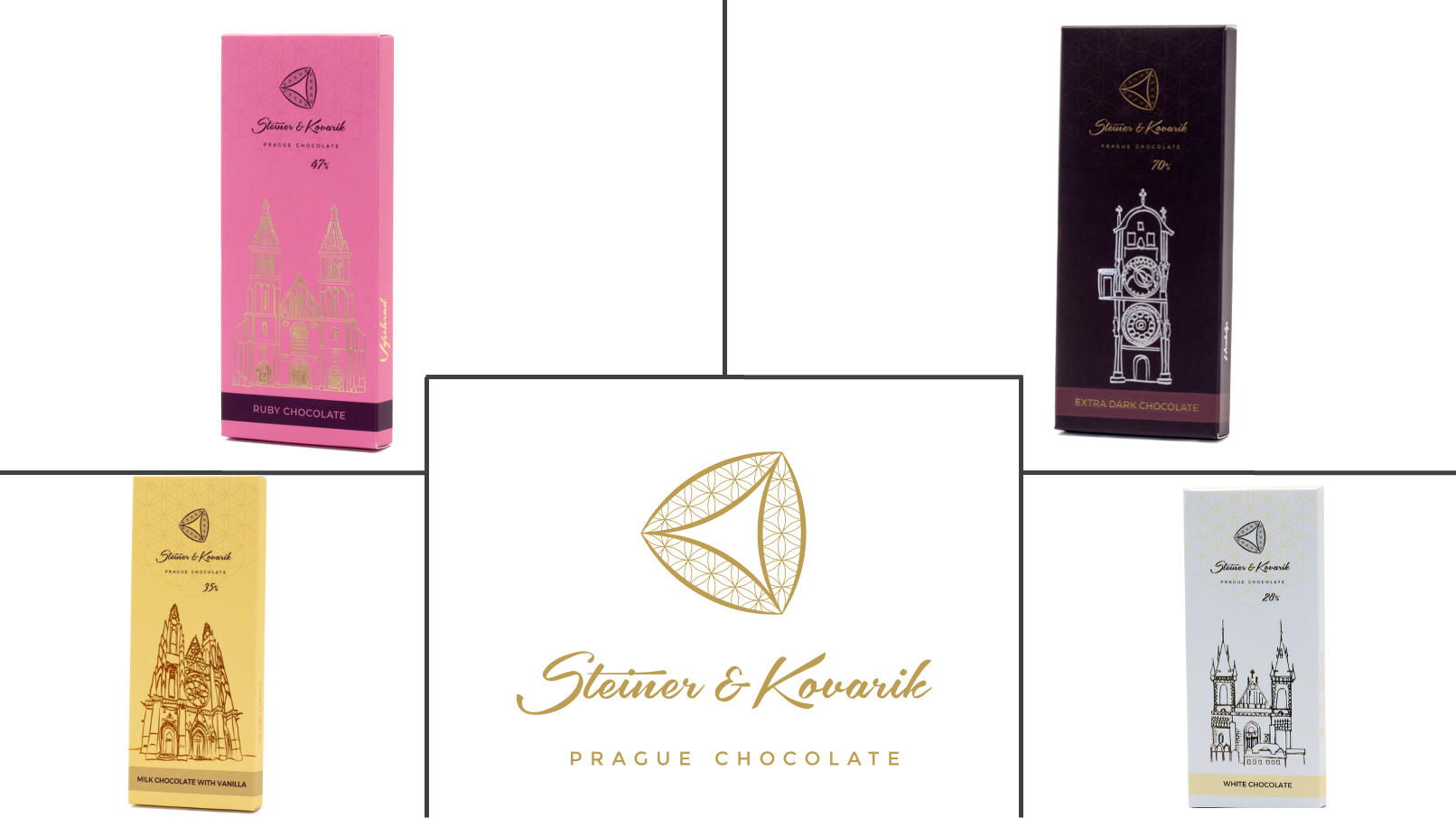 Four Bar Bundle: Ruby - Milk - Dark - White