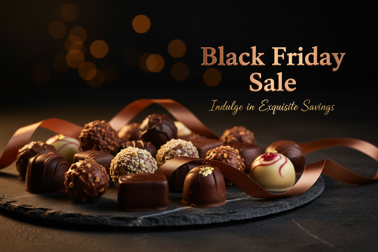 I need something to represent a Black Friday Sale for our premium chocolates that will get peoples attention in a meaningful way